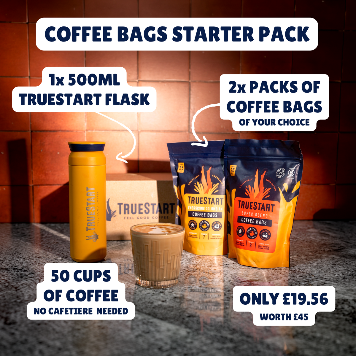 Coffee Bag Starter Pack - With TrueStart Flask
