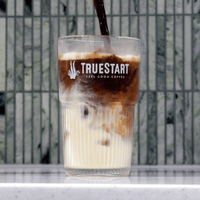 TrueStart Iced Coffee Glass