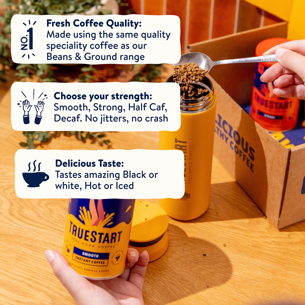 Instant Coffee Gift Pack - With TrueStart Flask