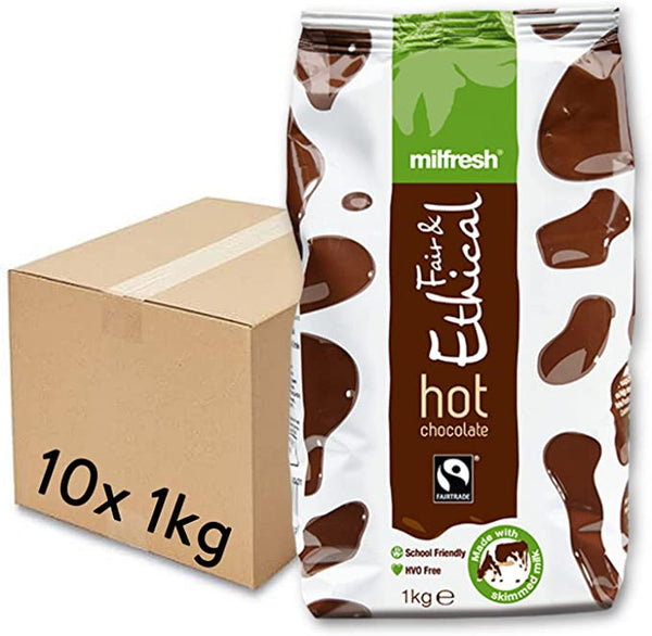 Milfresh Fairtrade & Ethical Vending Hot Chocolate - 10x1kg